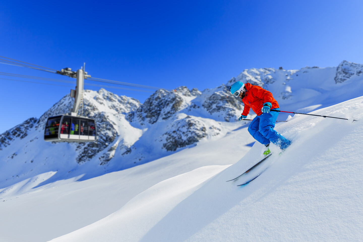Skiing Switzerland — replace with your photo